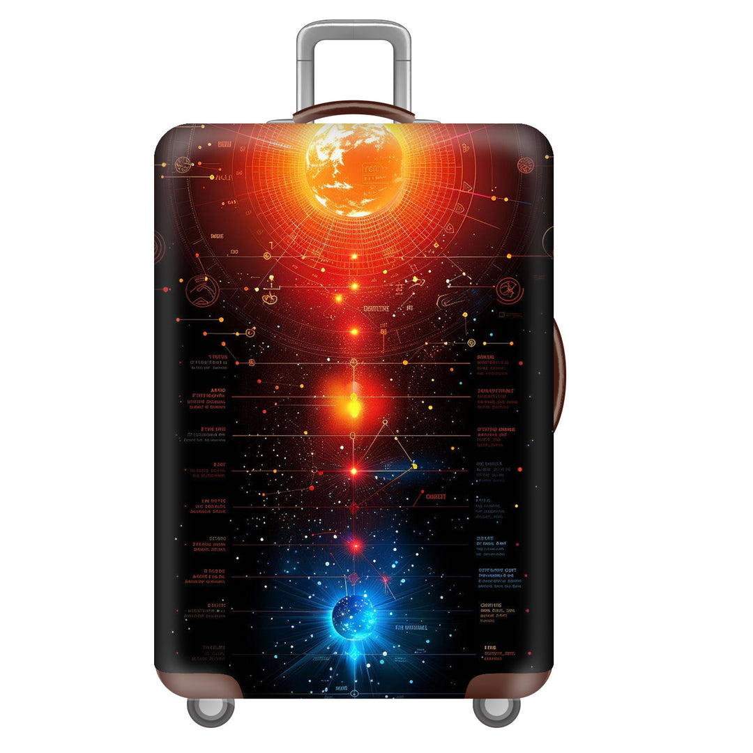Unisex Hard-shell Suitcase with Impressive Futuristic City Design Bowlift