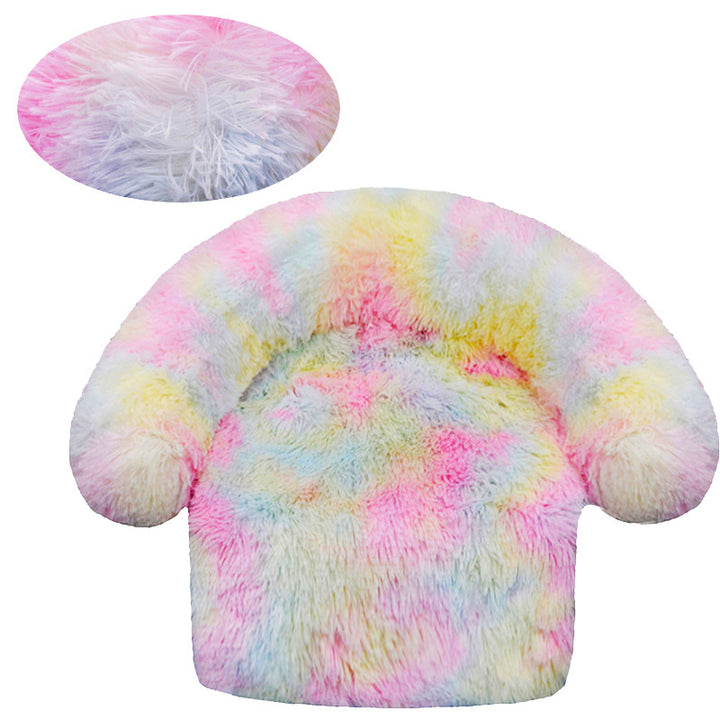 Fluffy Round  Sofa  Dog Bed