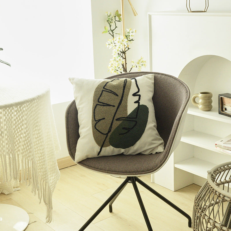 Textured Velvet Accent Cushion