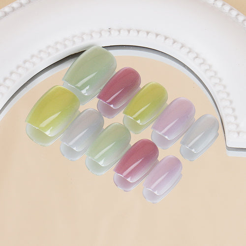 Premium Pastel Ombre Press-On Nail Set Bowlift