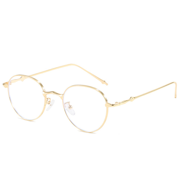 Ladies elegant round sunglasses with stylish metal frame Bowlift
