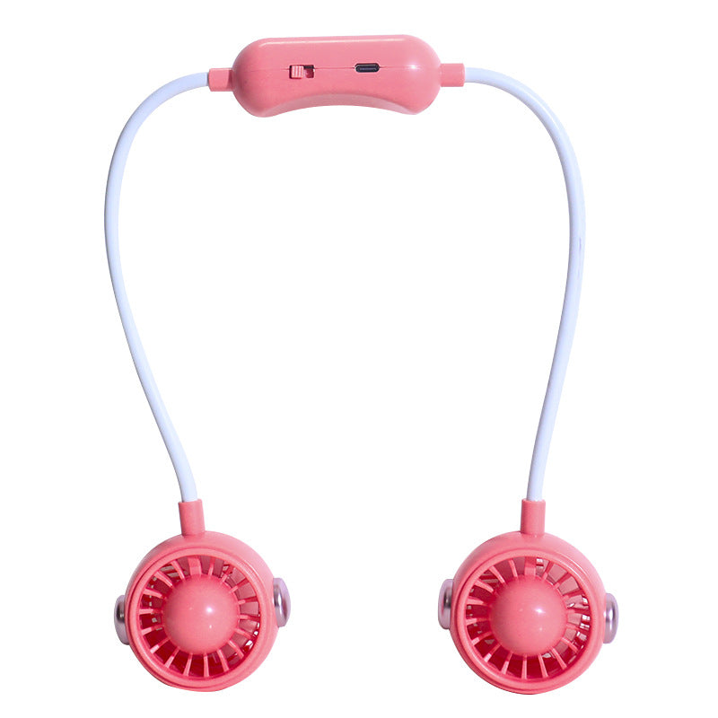 Women's Portable USB Neck Fan with Flexible Holder Bowlift