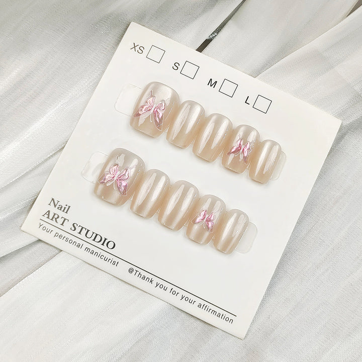 Artificial nails with Elegant Ombre Design Bowlift
