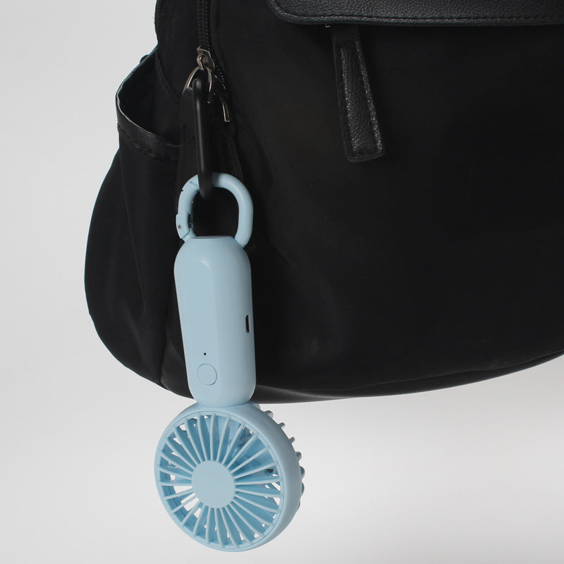 Unisex portable mini hand fan with USB charging and carrying strap Bowlift
