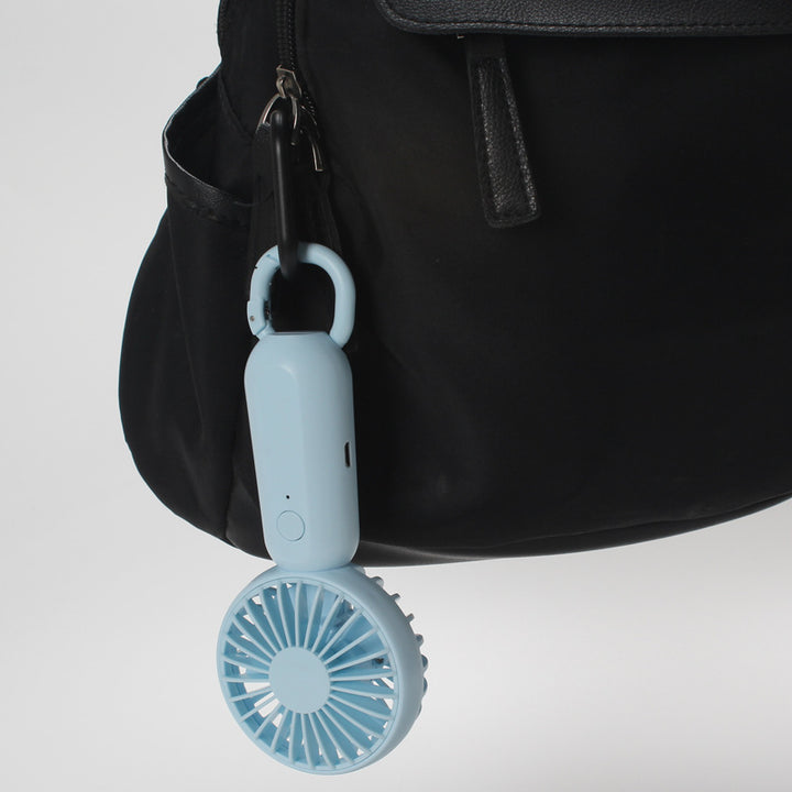Unisex portable mini hand fan with USB charging and carrying strap Bowlift