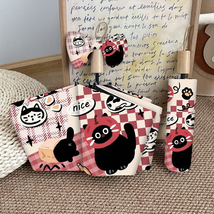 Ladies Foldable Umbrella with Cute Animal Motifs Bowlift