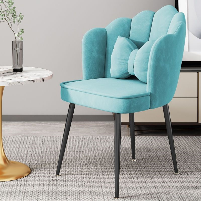 Modern Accent Chair with Gold Legs Bowlift