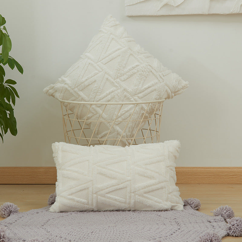 Textured Geometric Throw Pillow