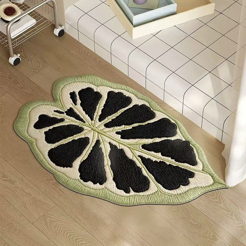 Monstera Leaf Shaped Floor Mat Bowlift