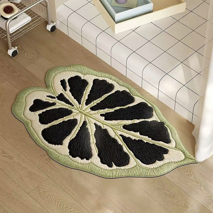 Monstera Leaf Shaped Floor Mat Bowlift