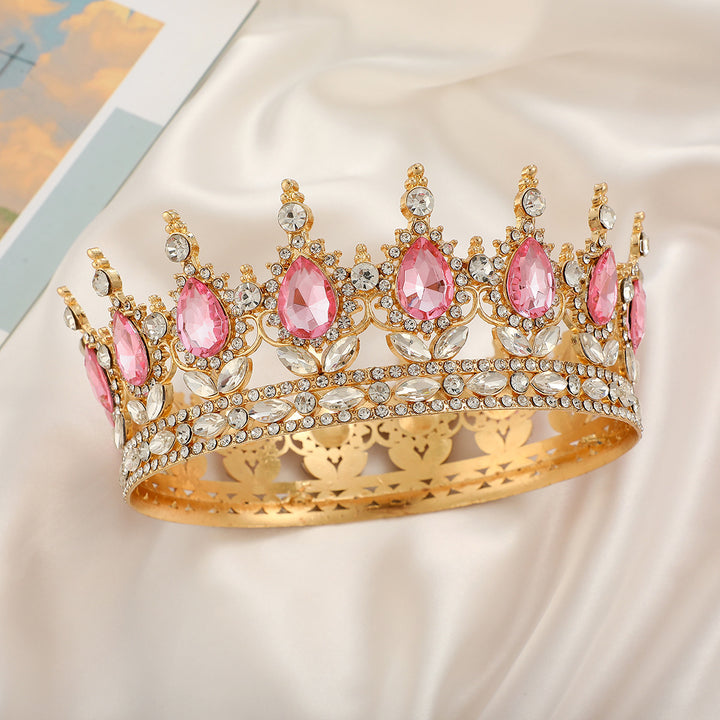 Ladies Luxurious Festive Crown with Shining Gemstones Bowlift