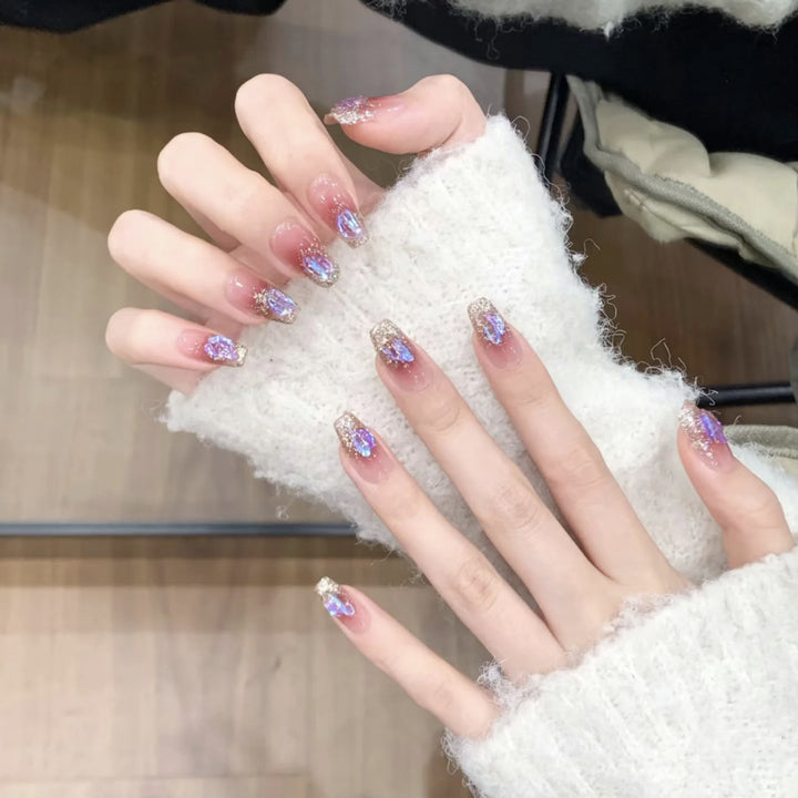 Glitter Ombre Nail Set Bowlift