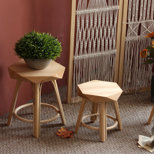 Modern stool made of solid wood Bowlift