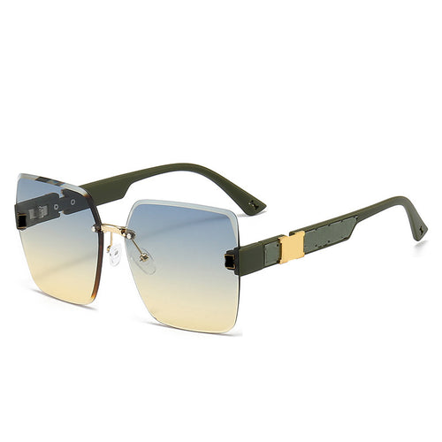 Oversized Gradient Shield Sunglasses