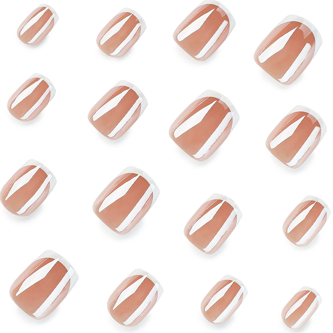Elegant Nail Extensions with French Finish Bowlift