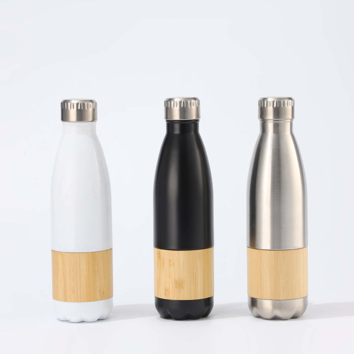 Women Stainless Steel Drinking Bottle with Bamboo Application Bowlift