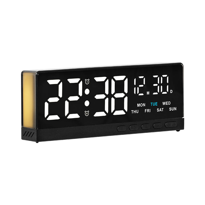 Digital radio alarm clock with large LED display and multifunctional settings Bowlift