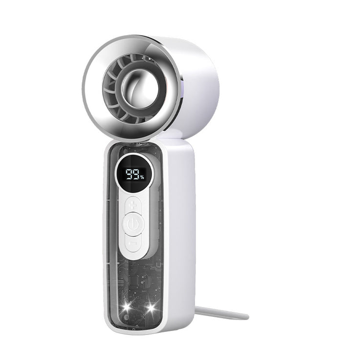 Unisex Portable USB Mini Fan with LCD Display and Various Speed Levels Bowlift