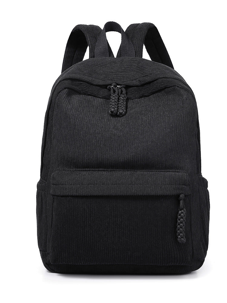 Textured Fabric Multi-Compartment Backpack Bowlift