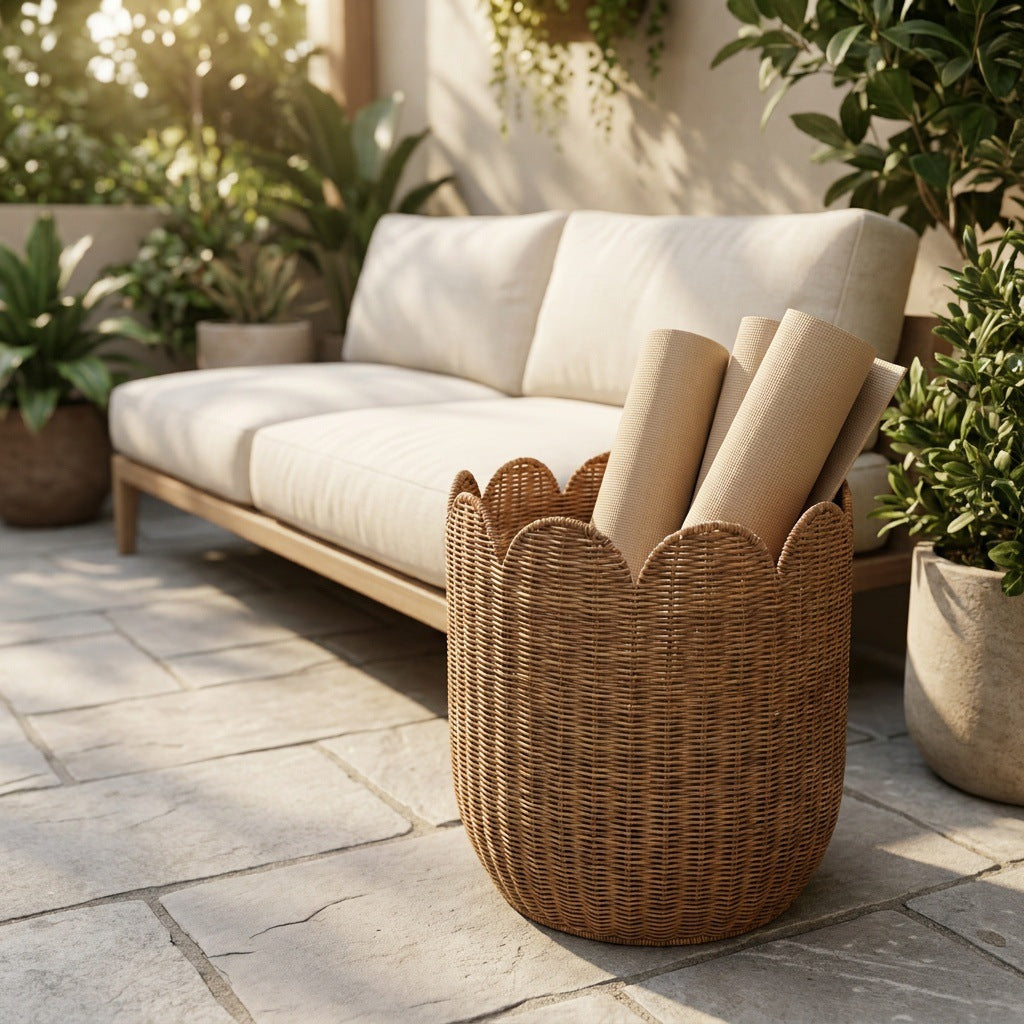 Decorative basket with wavy edge Bowlift