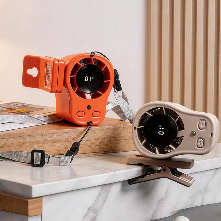 Women's Portable Clip Fan with LED Display Bowlift