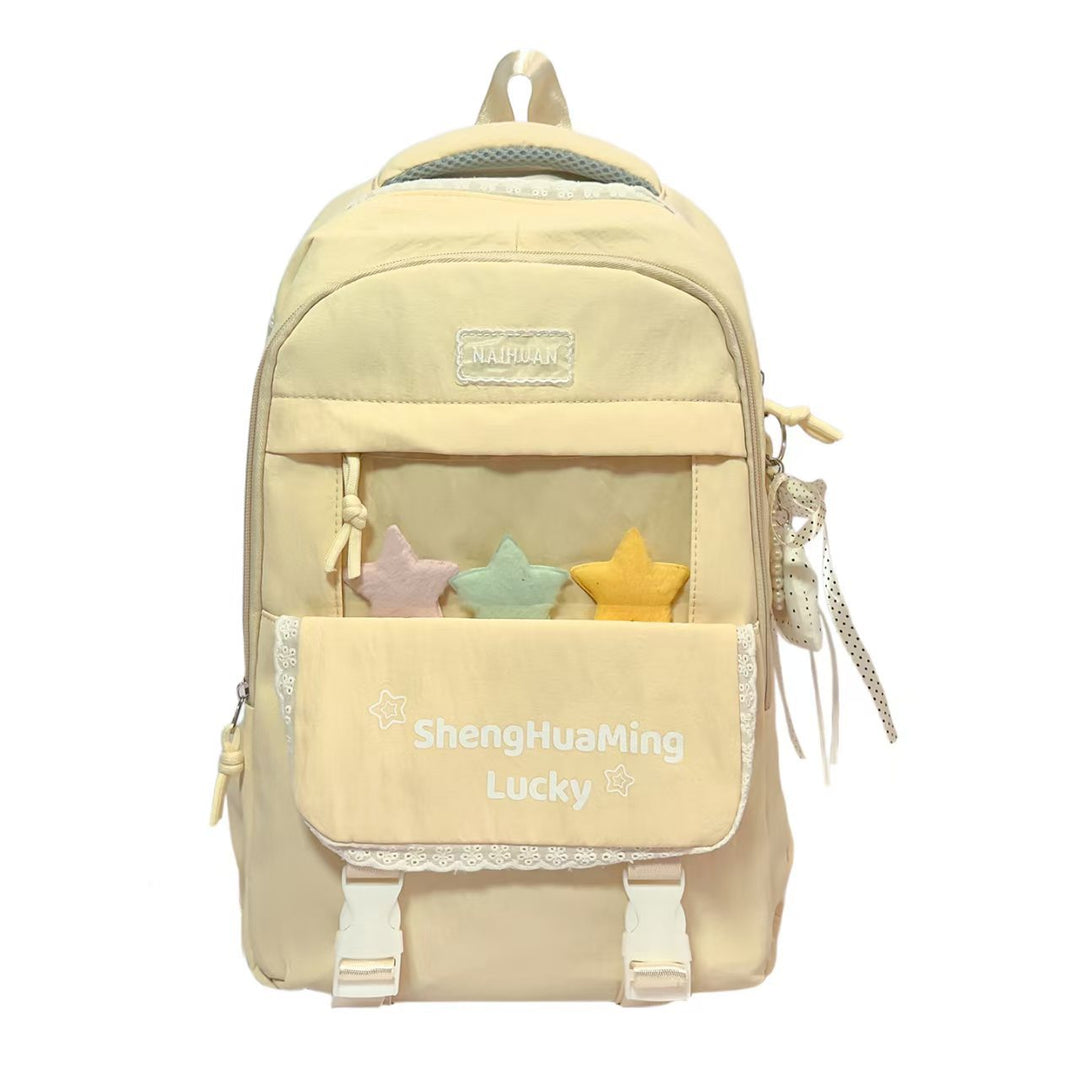 Playful Star-Embellished Backpack Bowlift