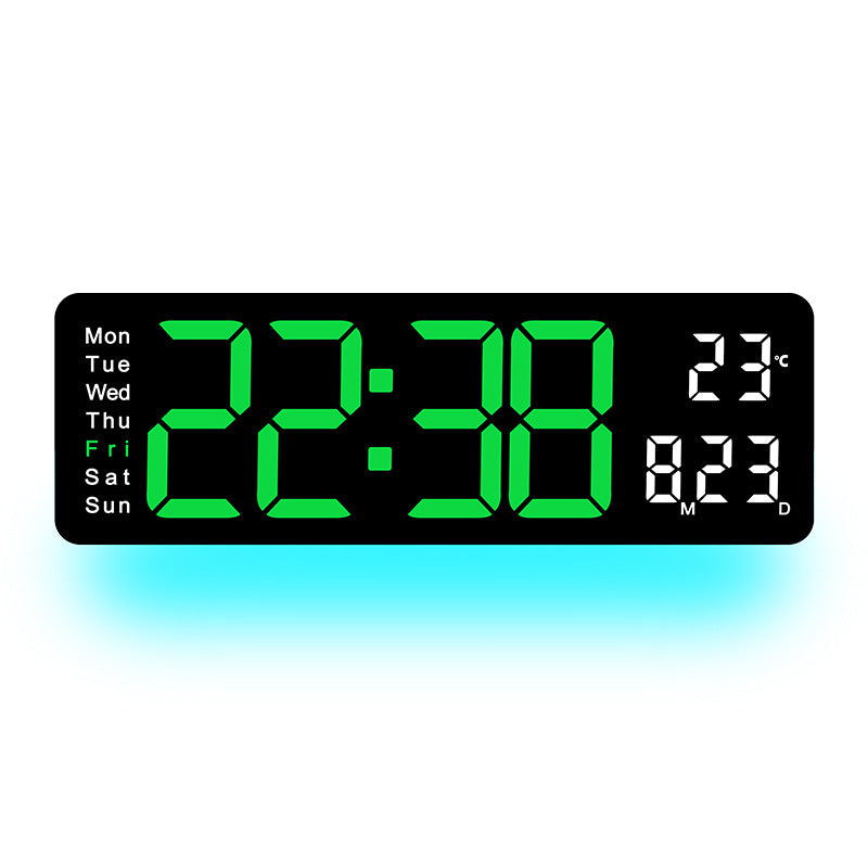 Digital LED Alarm Clock with Temperature and Day of the Week Display Bowlift