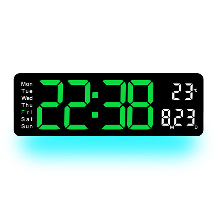 Digital LED Alarm Clock with Temperature and Day of the Week Display Bowlift