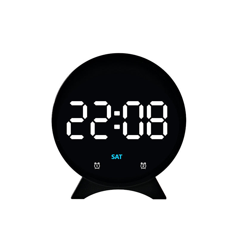 Digital alarm clock with large LED display and adjustable light sensor Bowlift