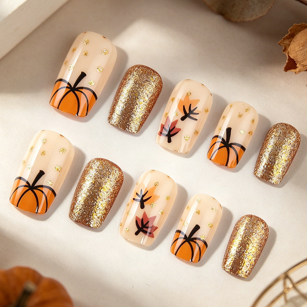 Autumn-Inspired Decorative Nail Art Bowlift