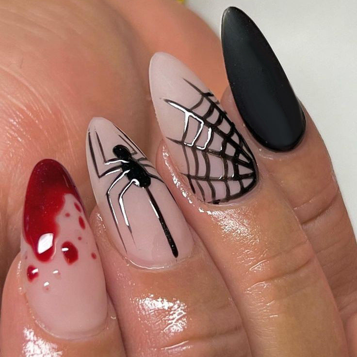 Artistic Abstract Press-On Nail Set Bowlift