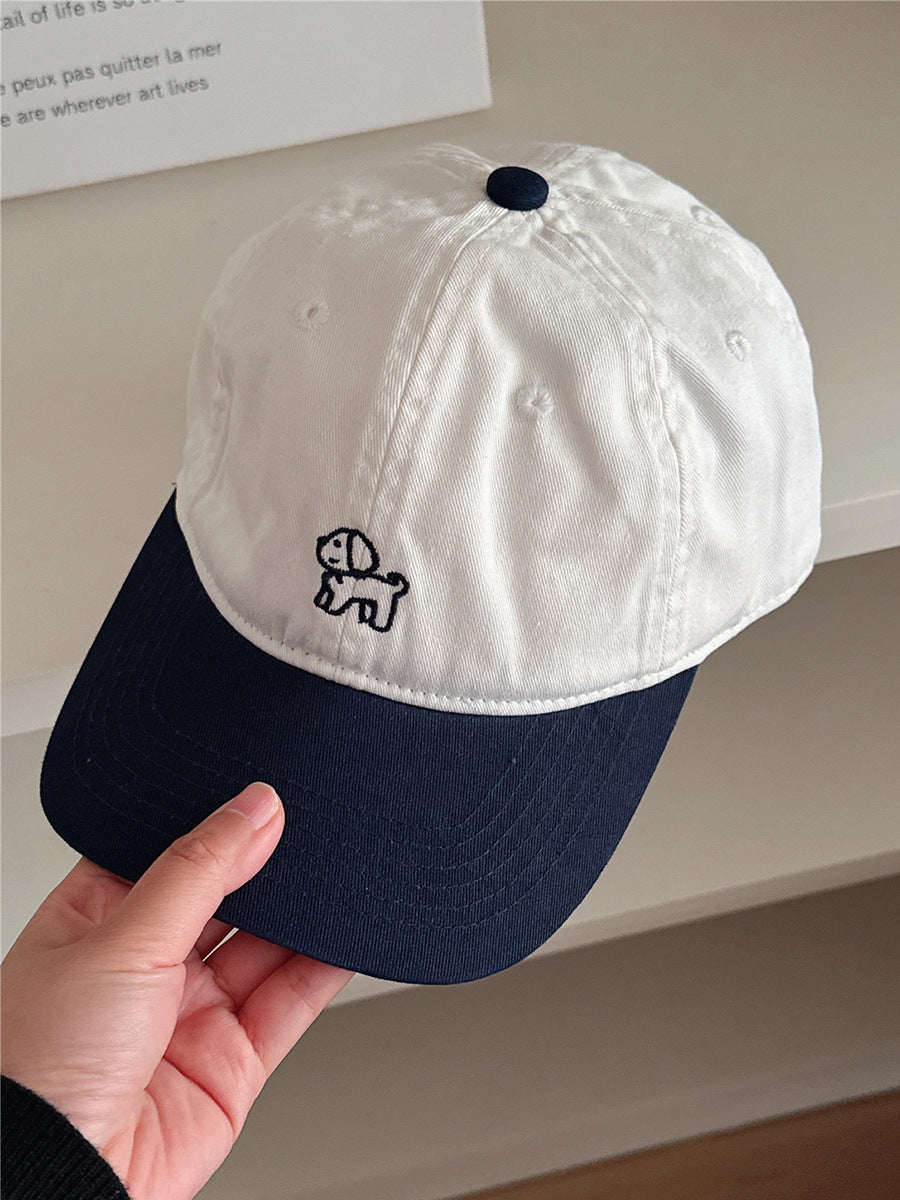Embroidered Dog Graphic Baseball Cap