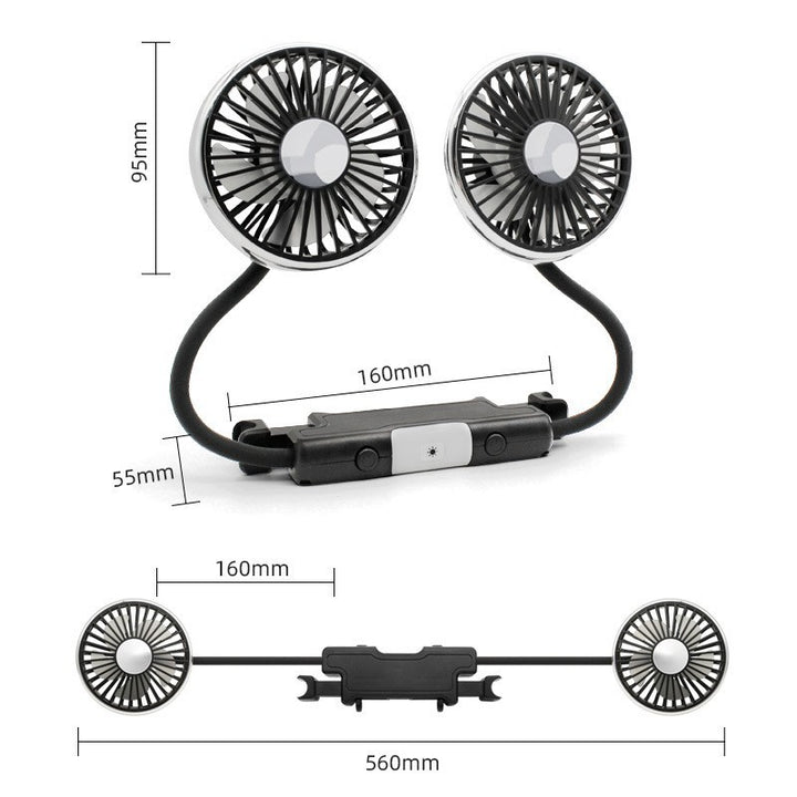 Unisex Dual-Function Rechargeable Clip-On Fan Bowlift