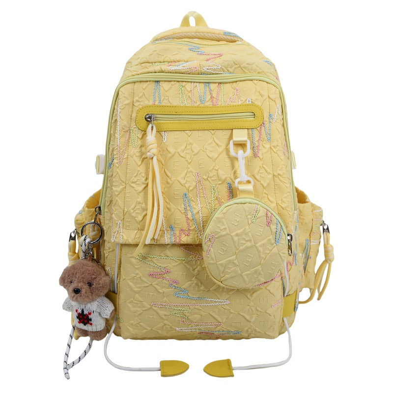 Trendy Embroidered Backpack