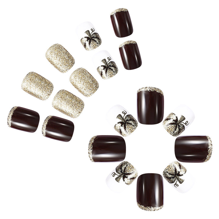 Themed Artistic Press-On Nail Set Bowlift