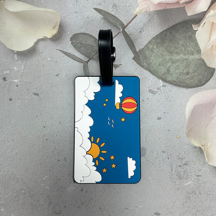 Whimsical Heart Balloon Luggage Tag Bowlift