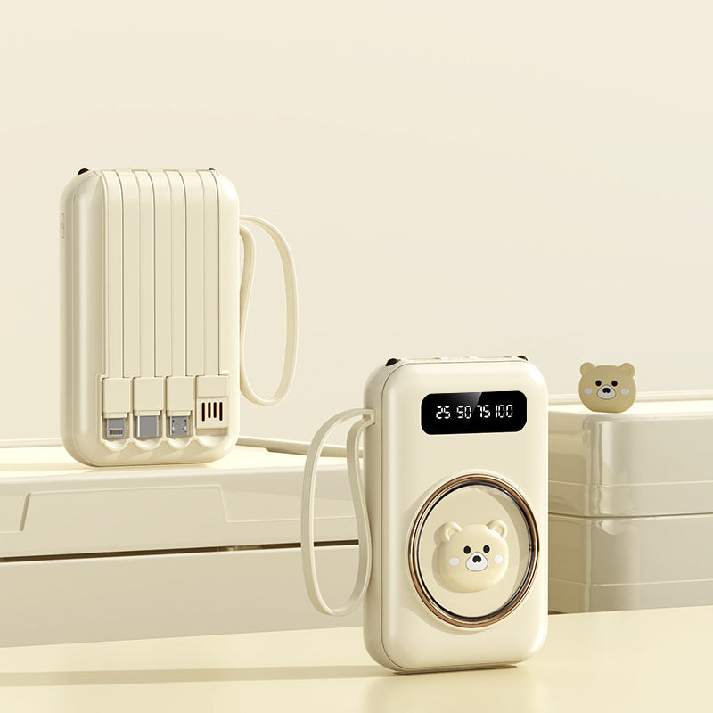 Portable power bank with integrated LED display by Bowlift