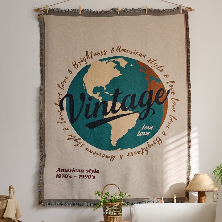 Artistic Space-Themed Throw Blanket