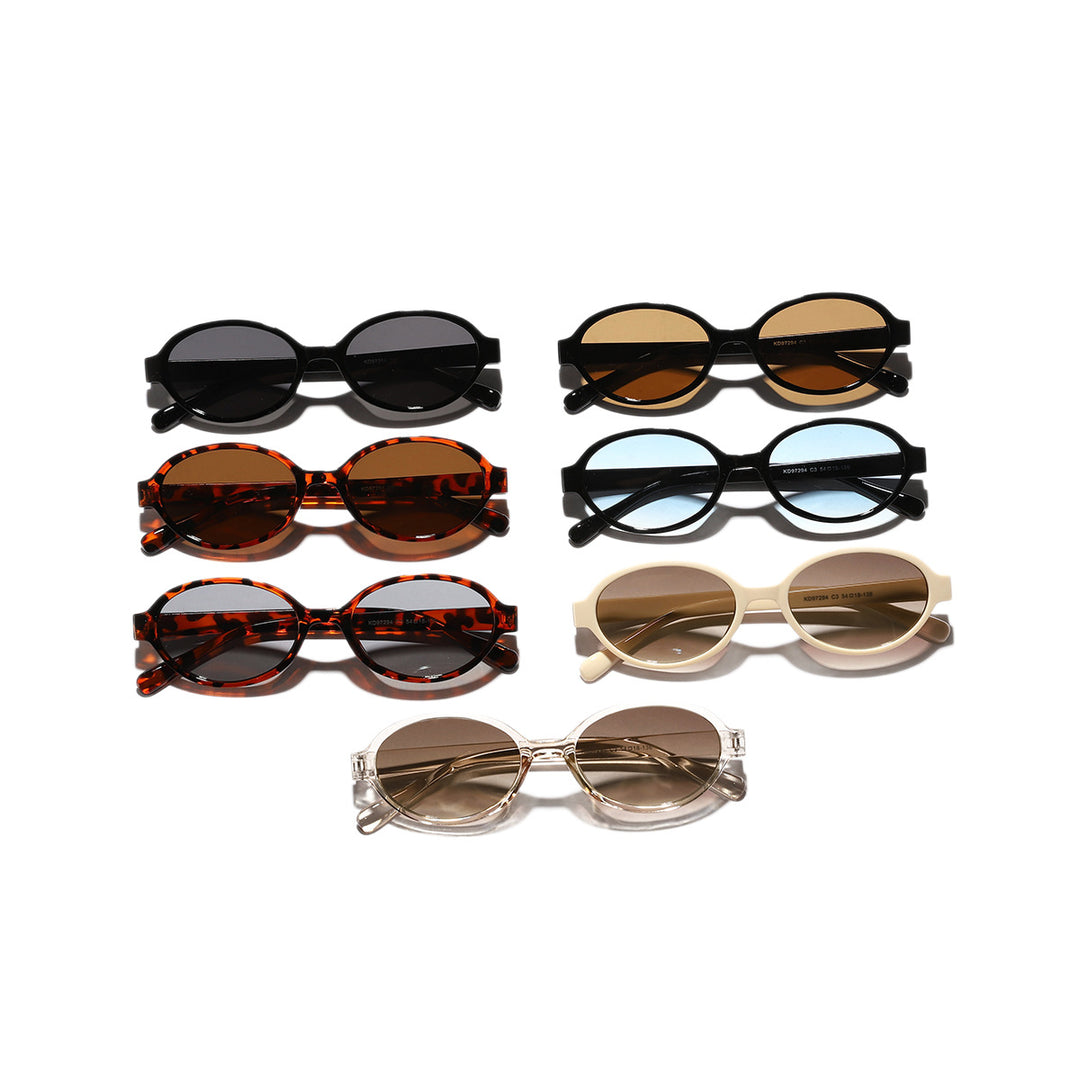 Women's fashionable oval sunglasses with animal pattern Bowlift