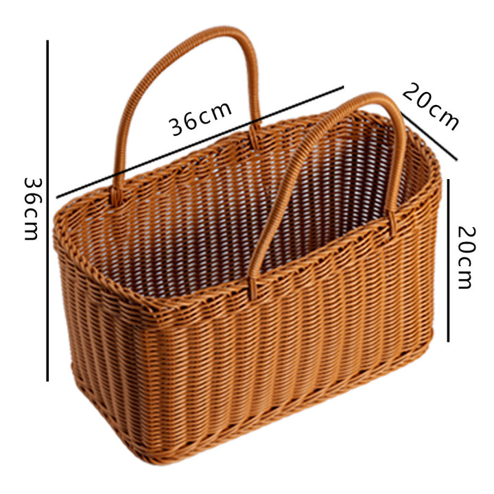 Women’s braided basket with practical handles Bowlift