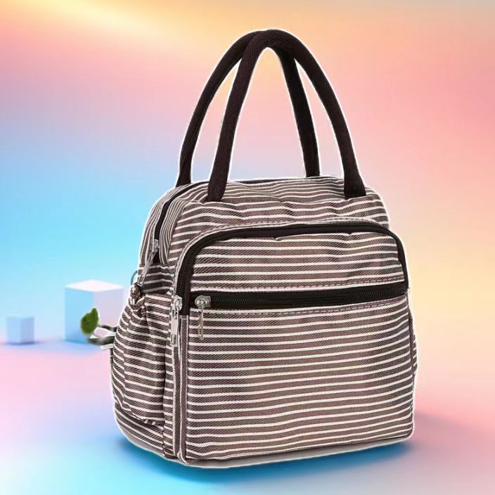Cat Print Multi-Pocket Tote Bag Bowlift