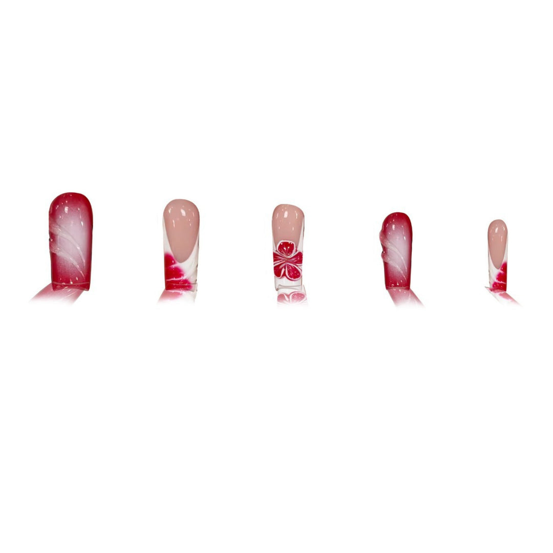 Floral Accent Nail Art Extensions Bowlift