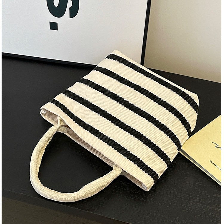 WoStriped Canvas Tote Bag Bowlift
