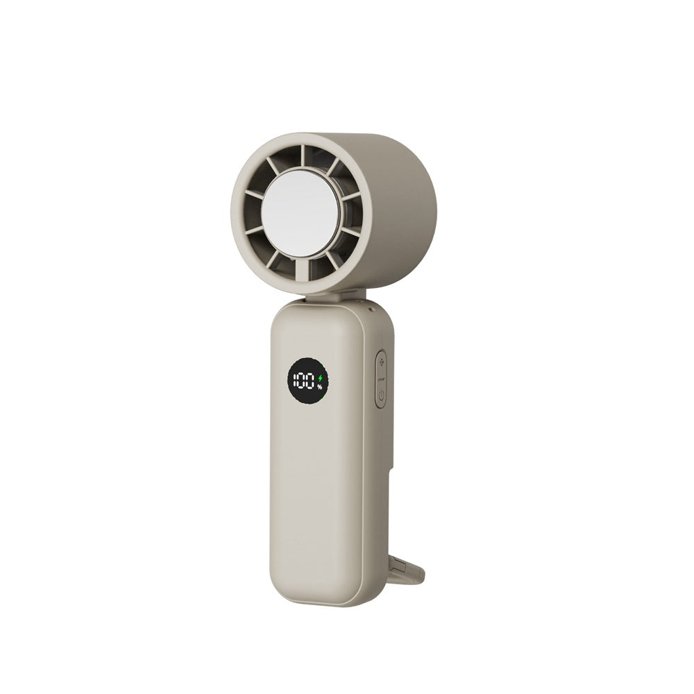 Ladies portable hand fan with digital display Bowlift