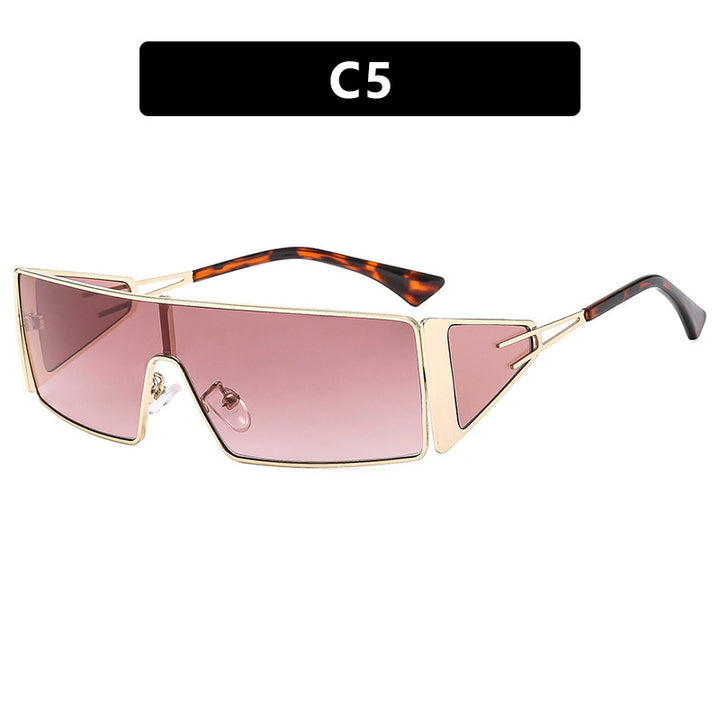 Women geometric sunglasses with futuristic design and durable frame Bowlift