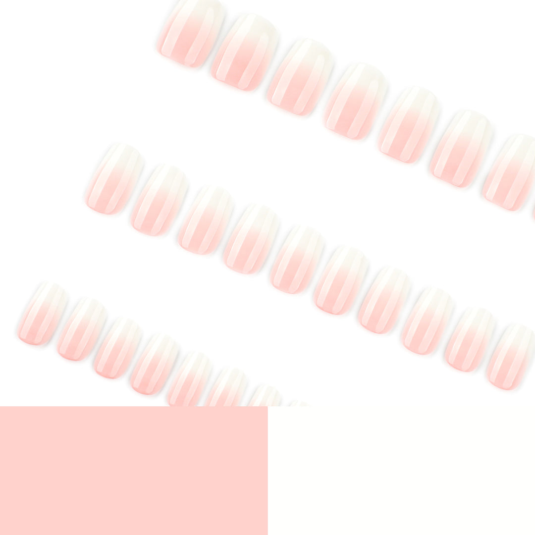 Artful Nail Extensions with Elegant Gradient Bowlift