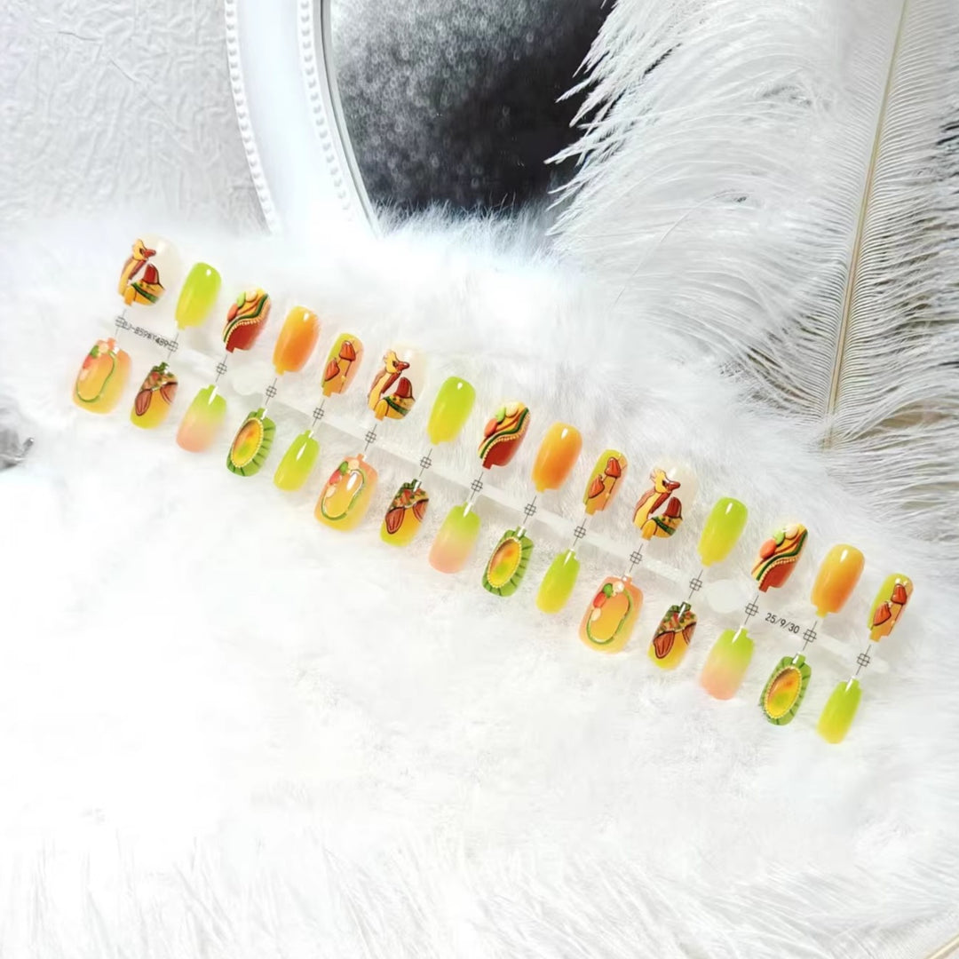 Artificial nails with fruit motifs Bowlift