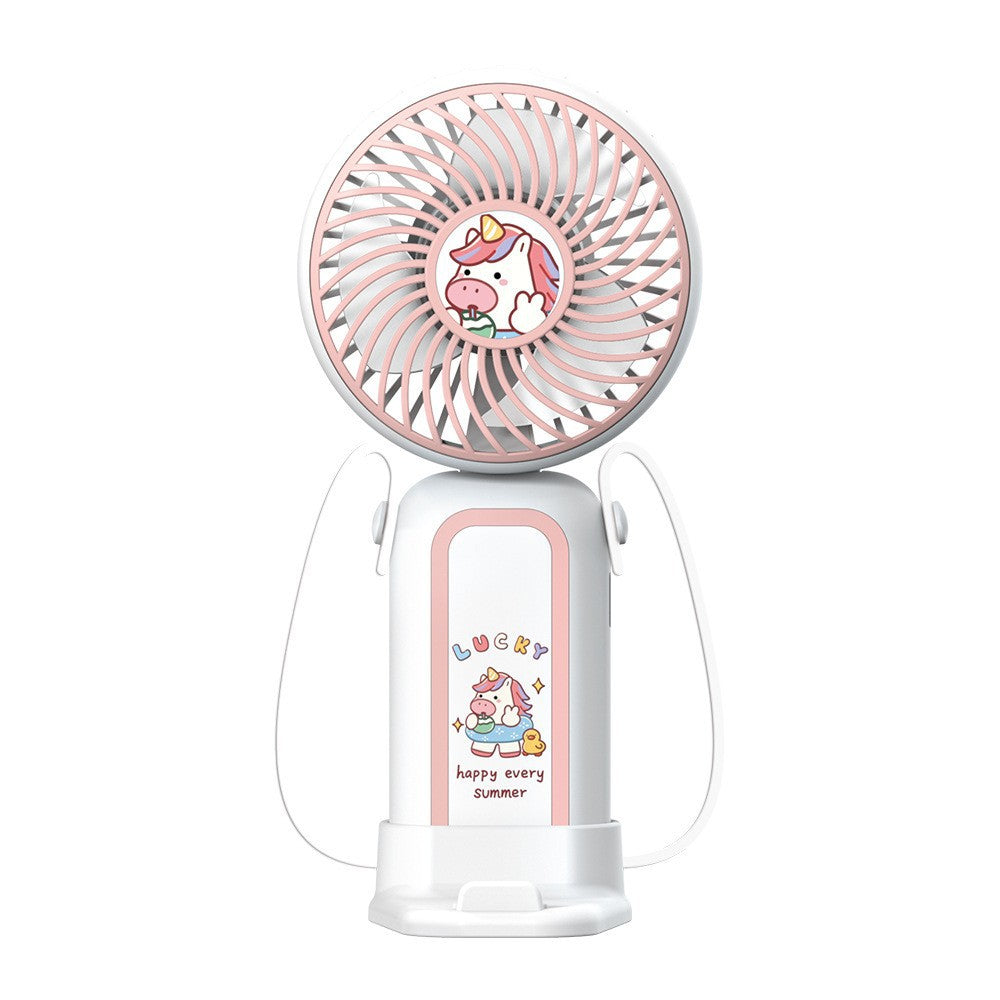 Creative Cartoon Design Handheld Fan Bowlift