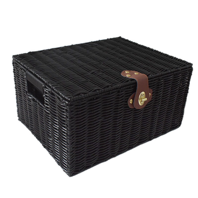 Elegant Woven Storage Chest Bowlift