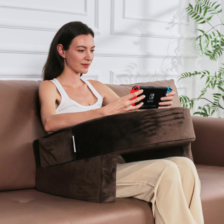 Ladies Ergonomic Reading Pillow with Side Support Bowlift
